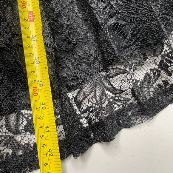 Talbots Dress Womens 10 Black Ponte 3/4 Sleeve Top Pleated Lace Skirt - Picture 9 of 15